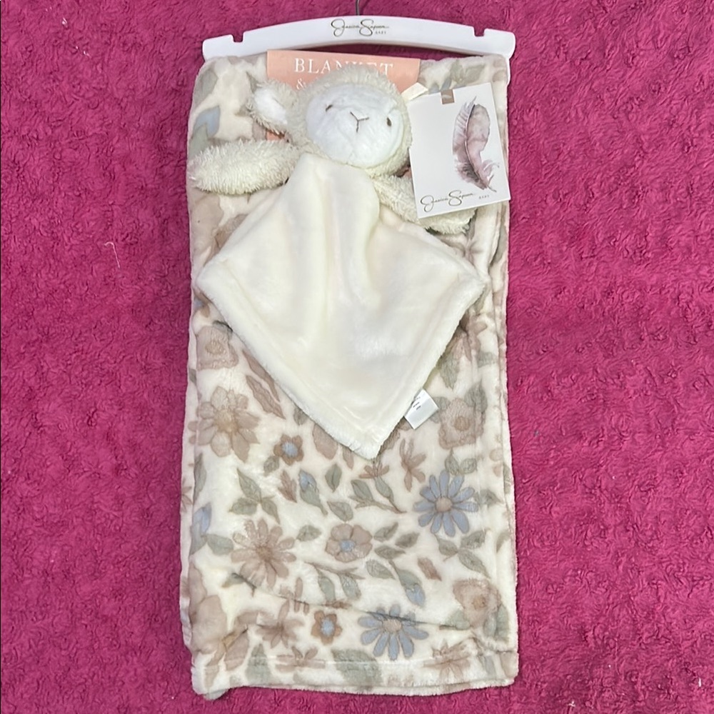 Jessica Simpson - Floral Baby Blanket with Lovey - NWT